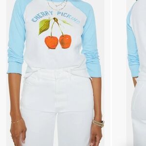 Mother brand cherry picking concert baseball tee